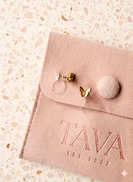 Vanessa - Gold Clip-On Studs