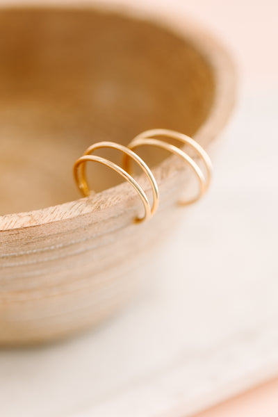 Courtney: Gold Clip-On Earring