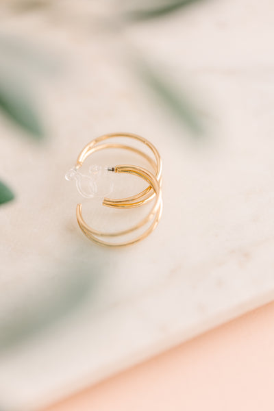 Courtney: Gold Clip-On Earring