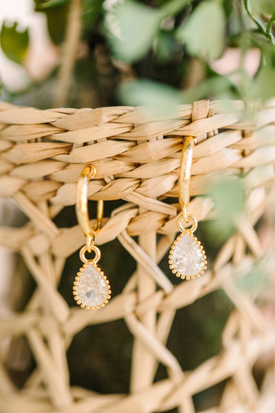 Navy: Gold Clip-On Earring