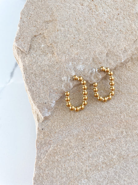 Blair - Gold Clip-On Earrings