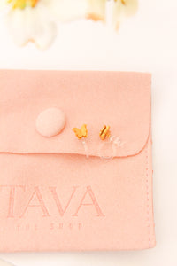 Vanessa - Gold Clip-On Studs