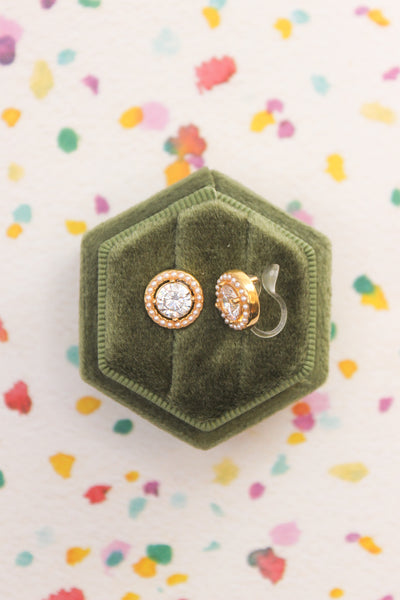 Connie: Gold Clip-On Studs