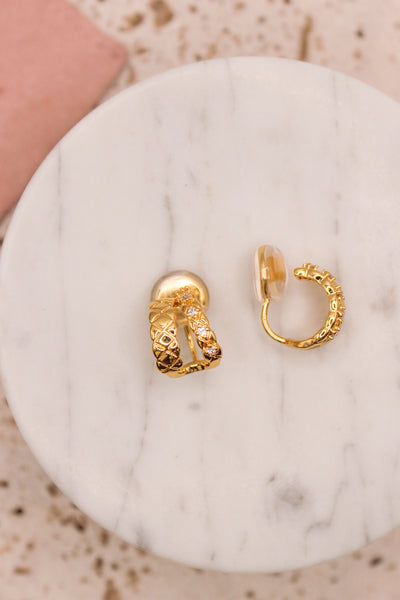 Ellie: Gold Clip-On Earring