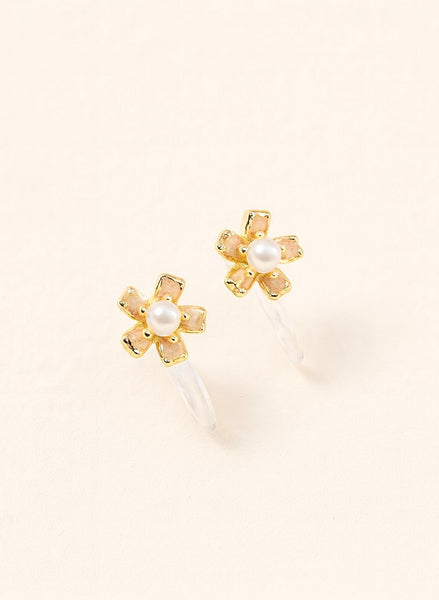 Lily: Gold Clip-On Studs