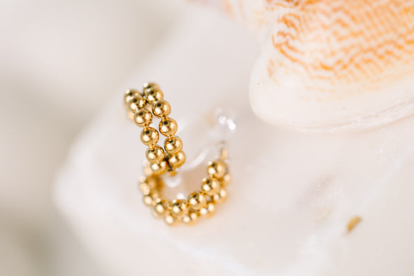 Hope: 10mm Gold Clip-On Earrings