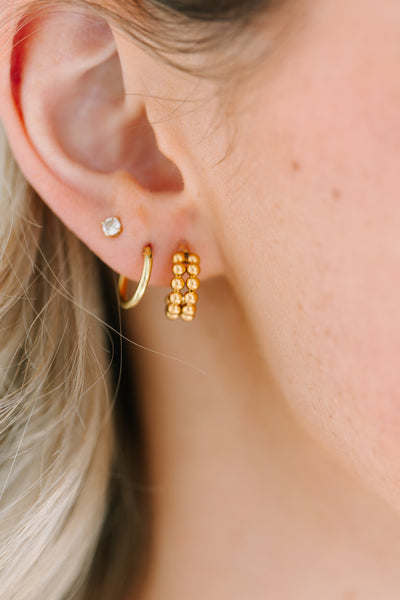 Hope: 10mm Gold Clip-On Earrings