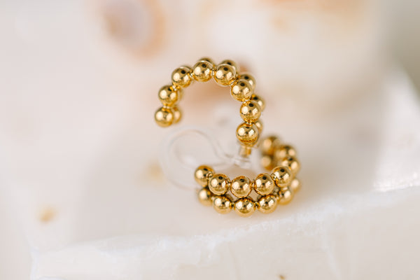 Hope: 10mm Gold Clip-On Earrings