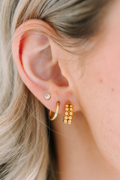Hope: 10mm Gold Clip-On Earrings