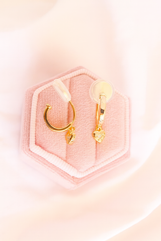 Brooklyn: Gold Press-on, Clip-On Earring