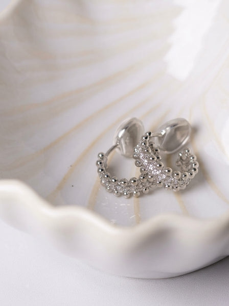 Jordan: Silver Clip-On Earring