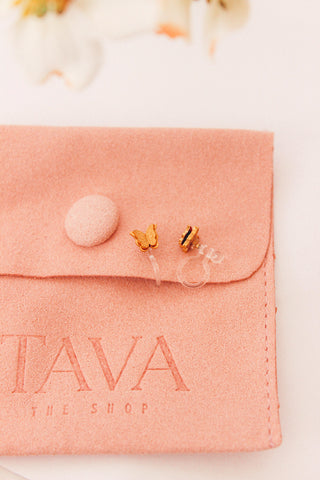 Vanessa - Gold Clip-On Studs