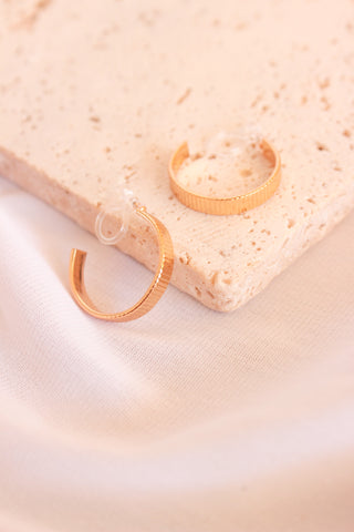 Harper: Gold Clip-On Earring 20mm
