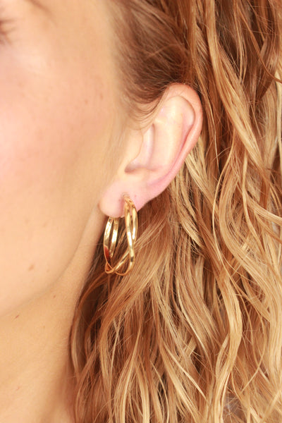 Andie: Gold Clip-On Earring 32mm