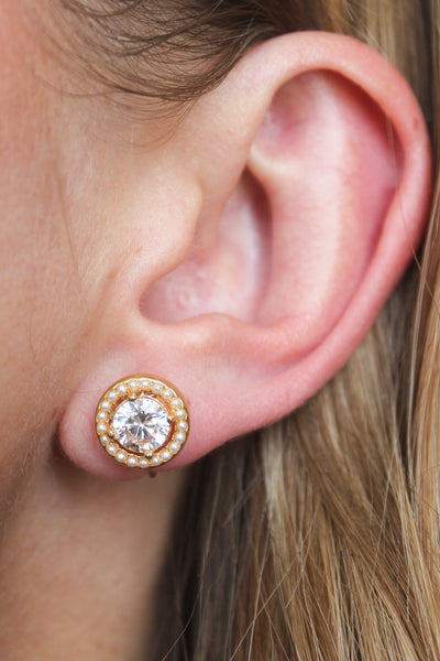 Connie: Gold Clip-On Studs