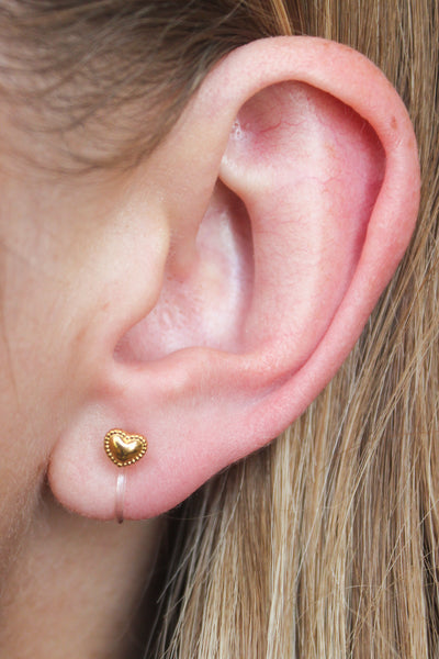 Hannah: Gold Clip-On Studs