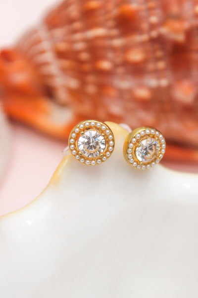 Connie: Gold Clip-On Studs