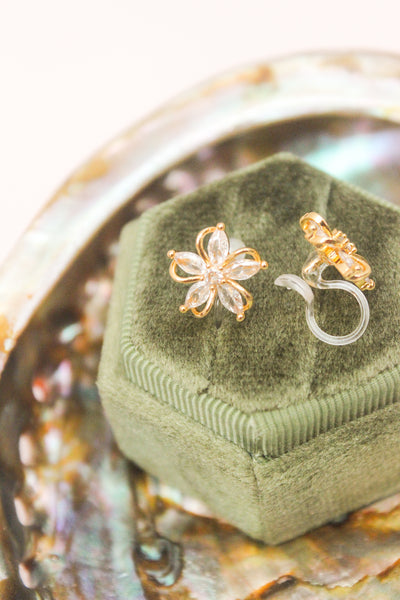 Faith: Gold Clip-On Studs