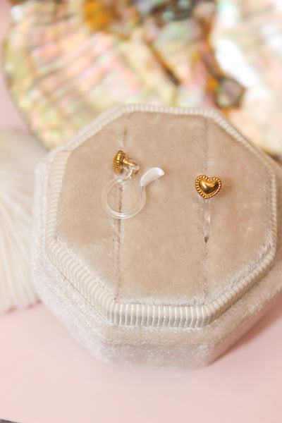 Hannah: Gold Clip-On Studs