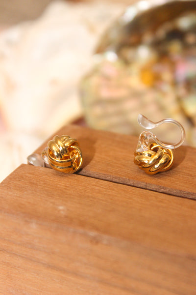 Kimberly: Gold Clip-On Studs