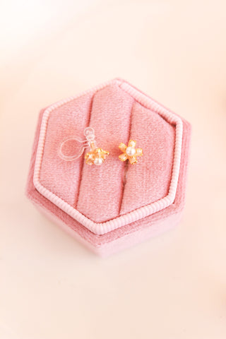 Lily: Gold Clip-On Studs