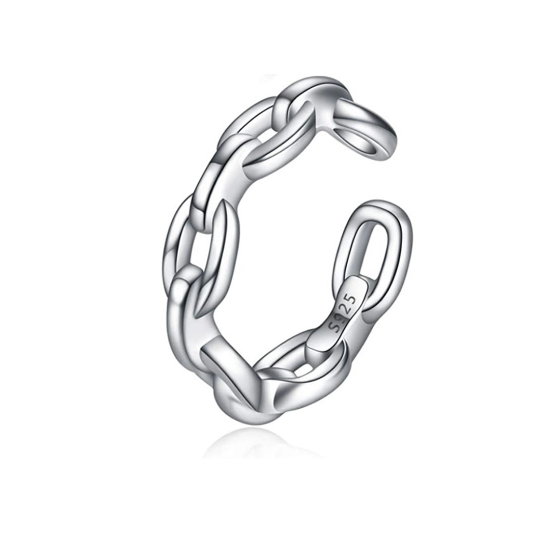 Silver Chain Link Ear Cuff