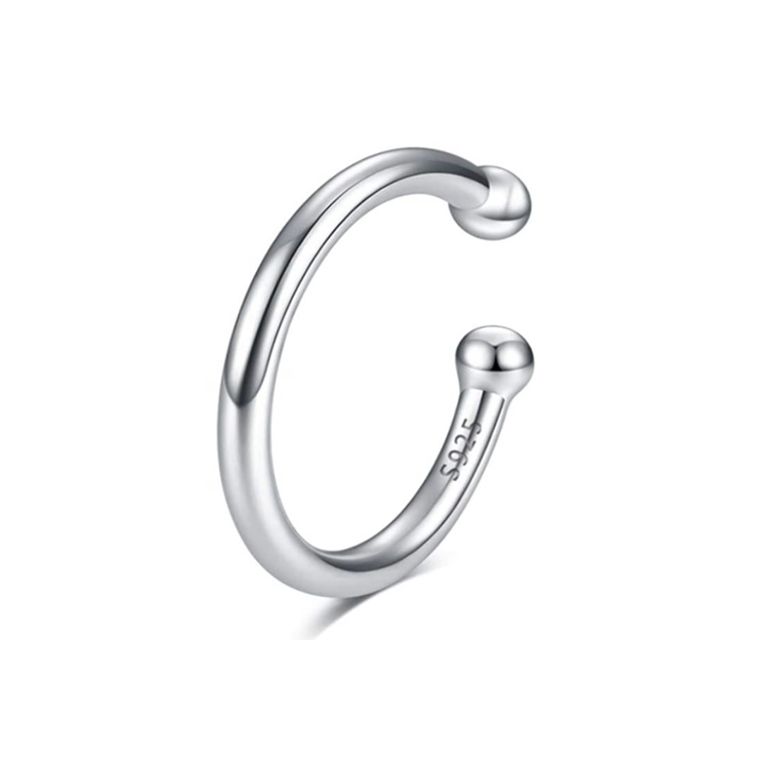 Silver Classic Hoop Ear Cuff