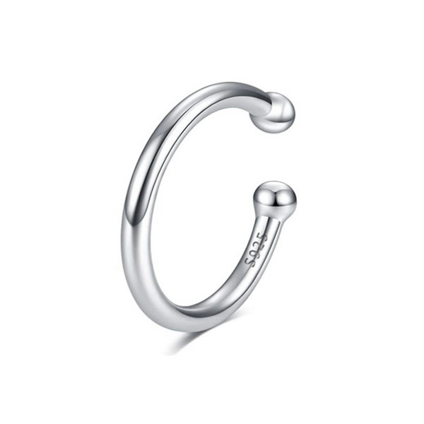 Silver Classic Hoop Ear Cuff