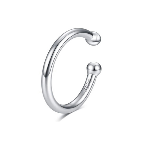 Silver Classic Hoop Ear Cuff