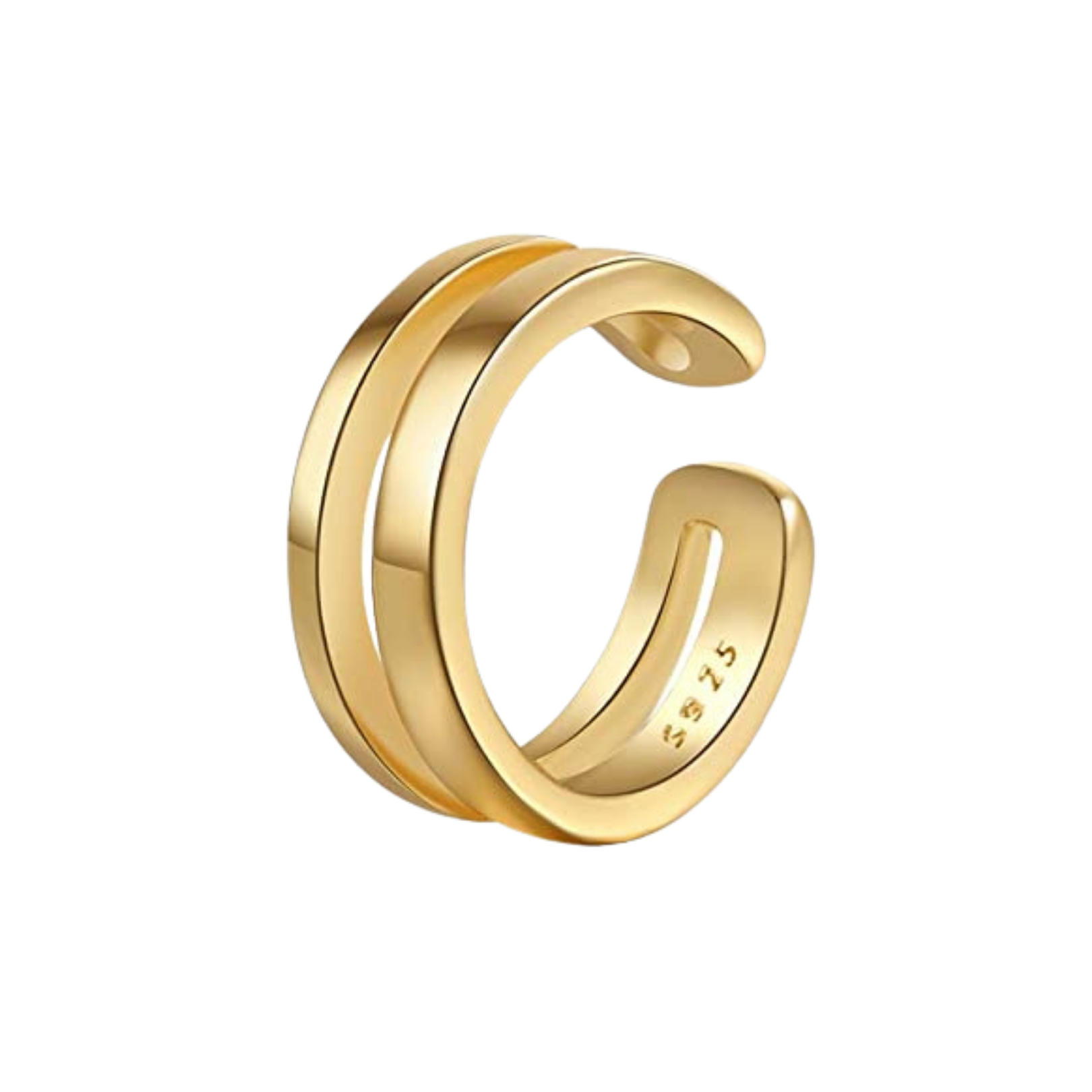 Gold Double Band Ear Cuff