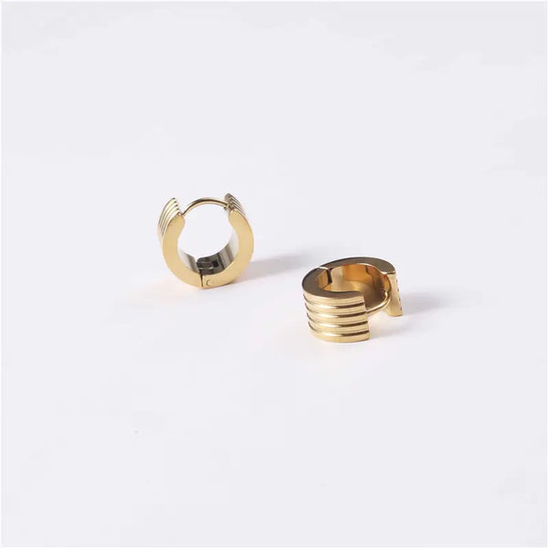 14mm Thick Beveled Huggie