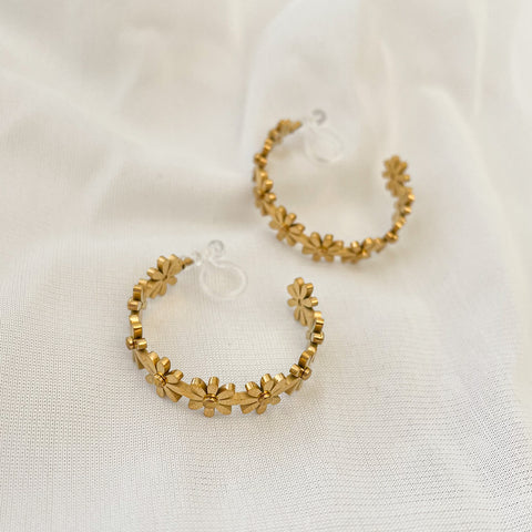 Lennie - Gold Clip-On Earrings