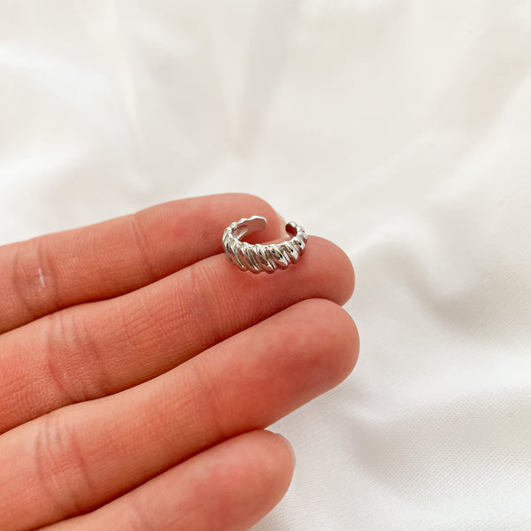Kristie - Silver Ear Cuff