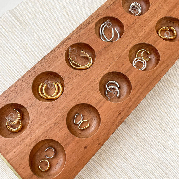 Lottie - Gold Clip-On Earrings