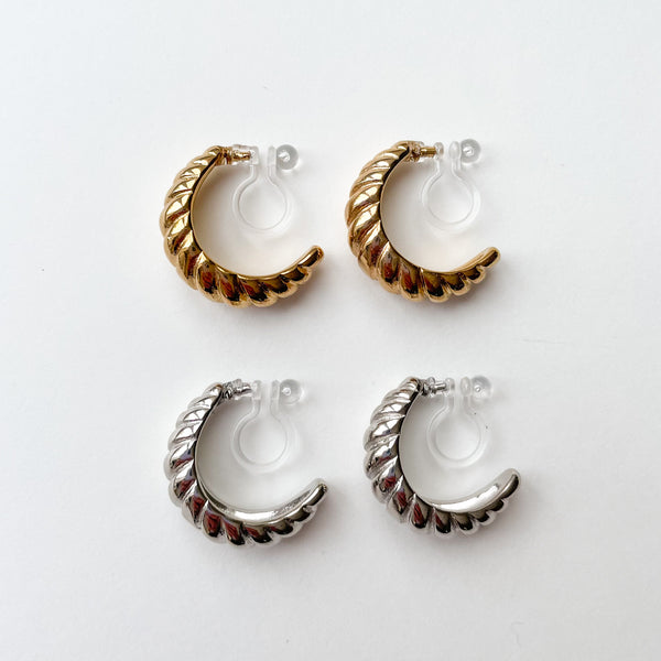 Rosie - Gold Clip-On Earrings