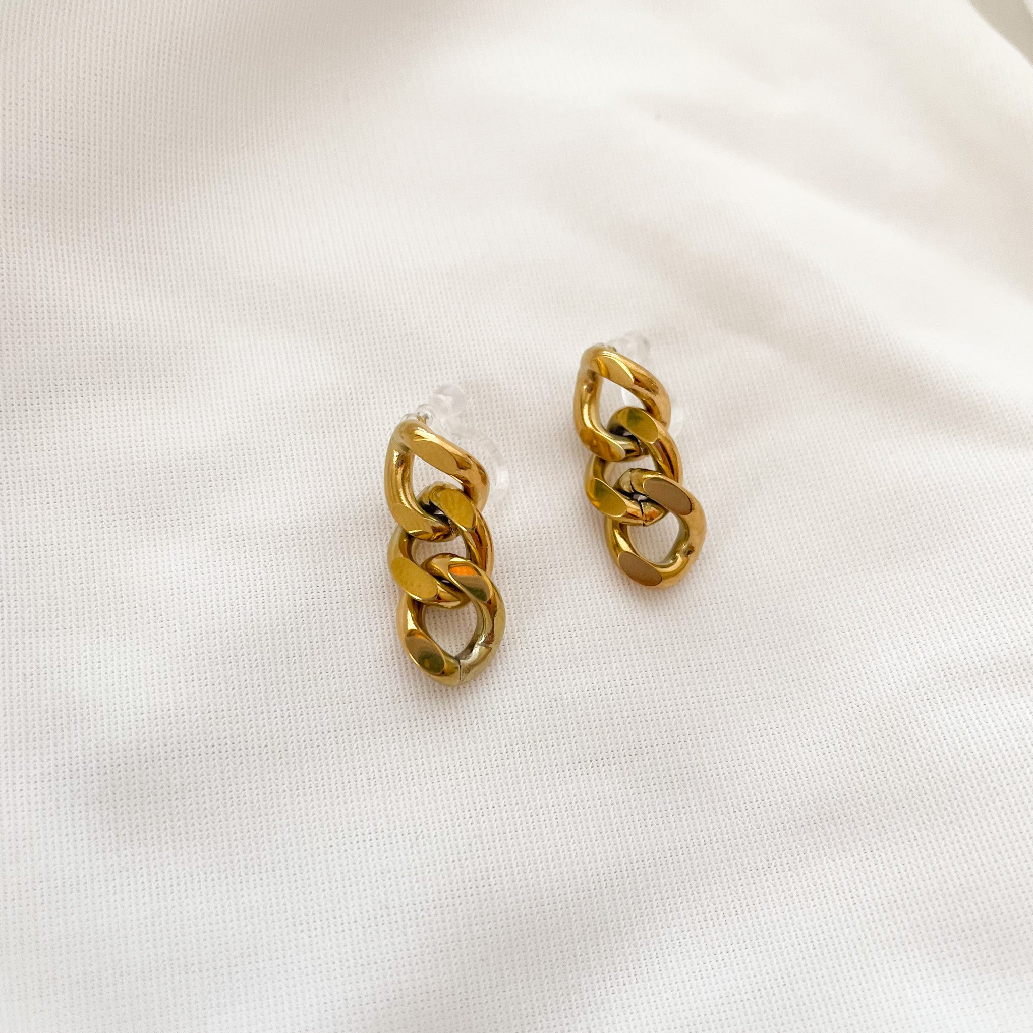 Luna - Gold Clip-On Earrings