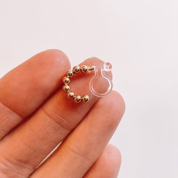 Hope: 10mm Gold Clip-On Earrings