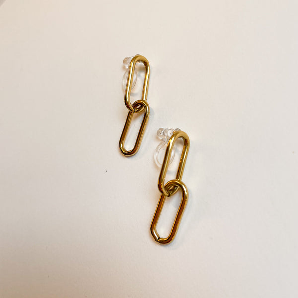 Pepper: Gold Clip-On Earrings