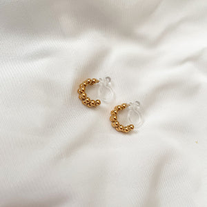 Hope: 10mm Gold Clip-On Earrings