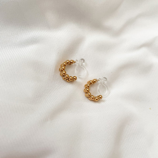 Hope: 10mm Gold Clip-On Earrings