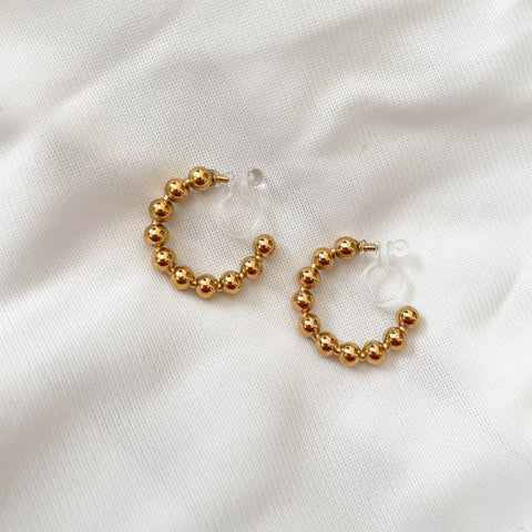 Becca: 18MM Gold Clip-On Earrings
