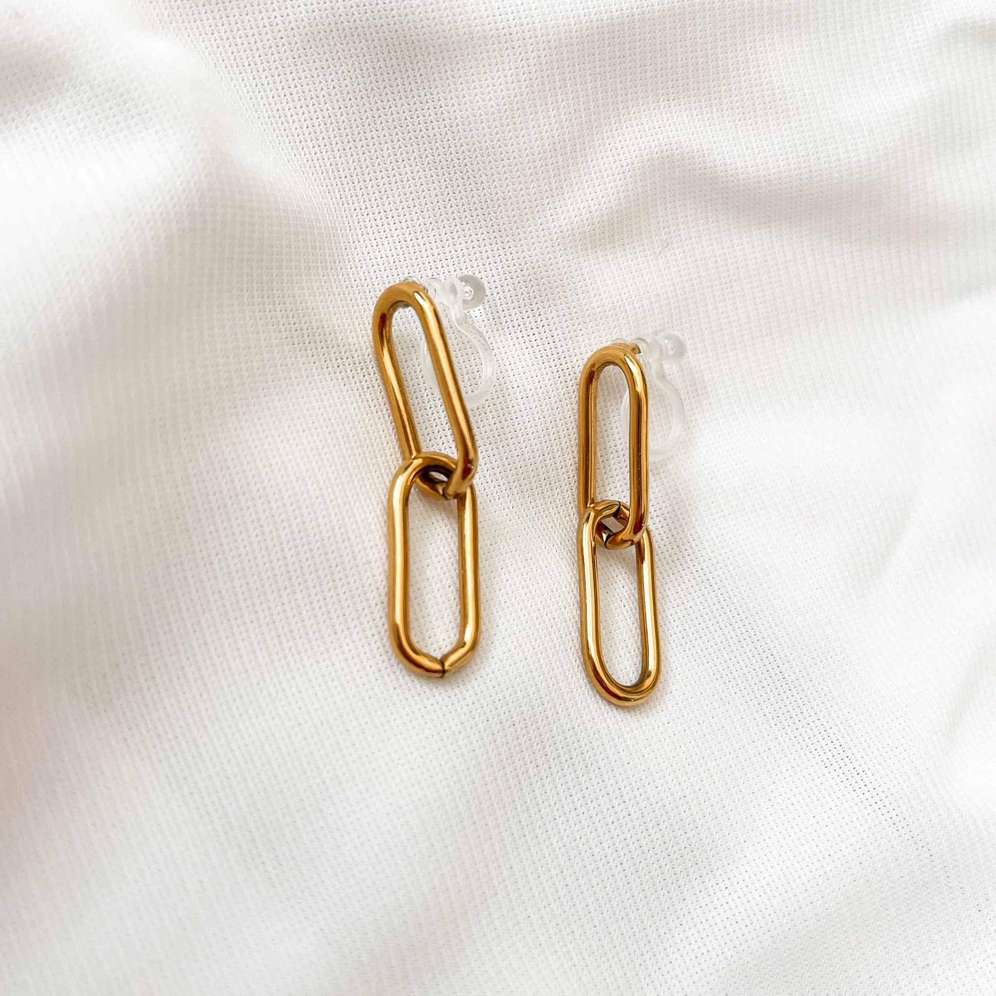 Pepper: Gold Clip-On Earrings