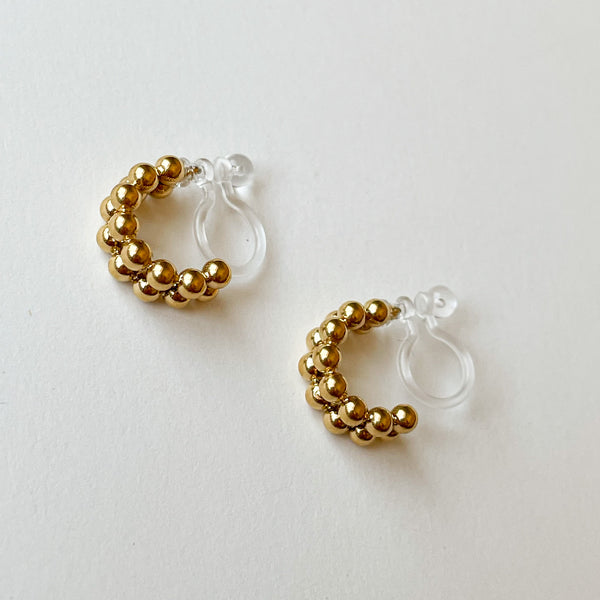 Hope: 10mm Gold Clip-On Earrings