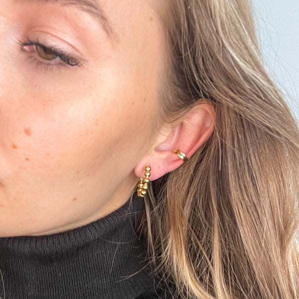 Becca: 18MM Gold Clip-On Earrings
