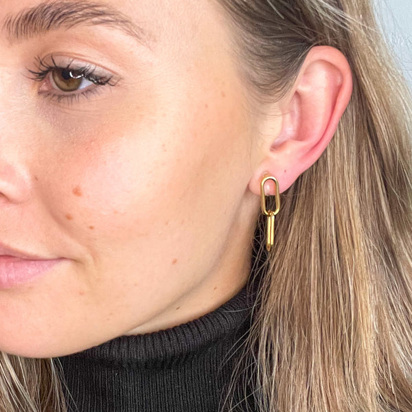 Pepper: Gold Clip-On Earrings