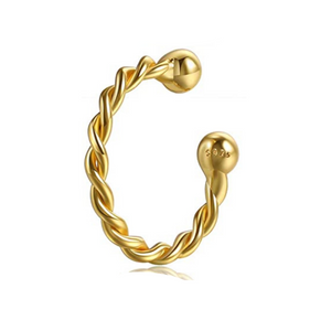 Gold Twist Band Ear Cuff