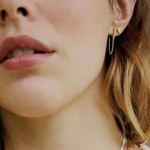Sophie: Gold Pierced Earrings