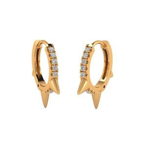 8mm Diamond Spike Huggie