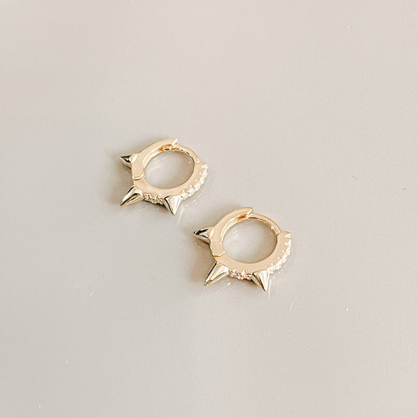 8mm Diamond Spike Huggie