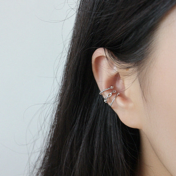Silver Classic Hoop Ear Cuff